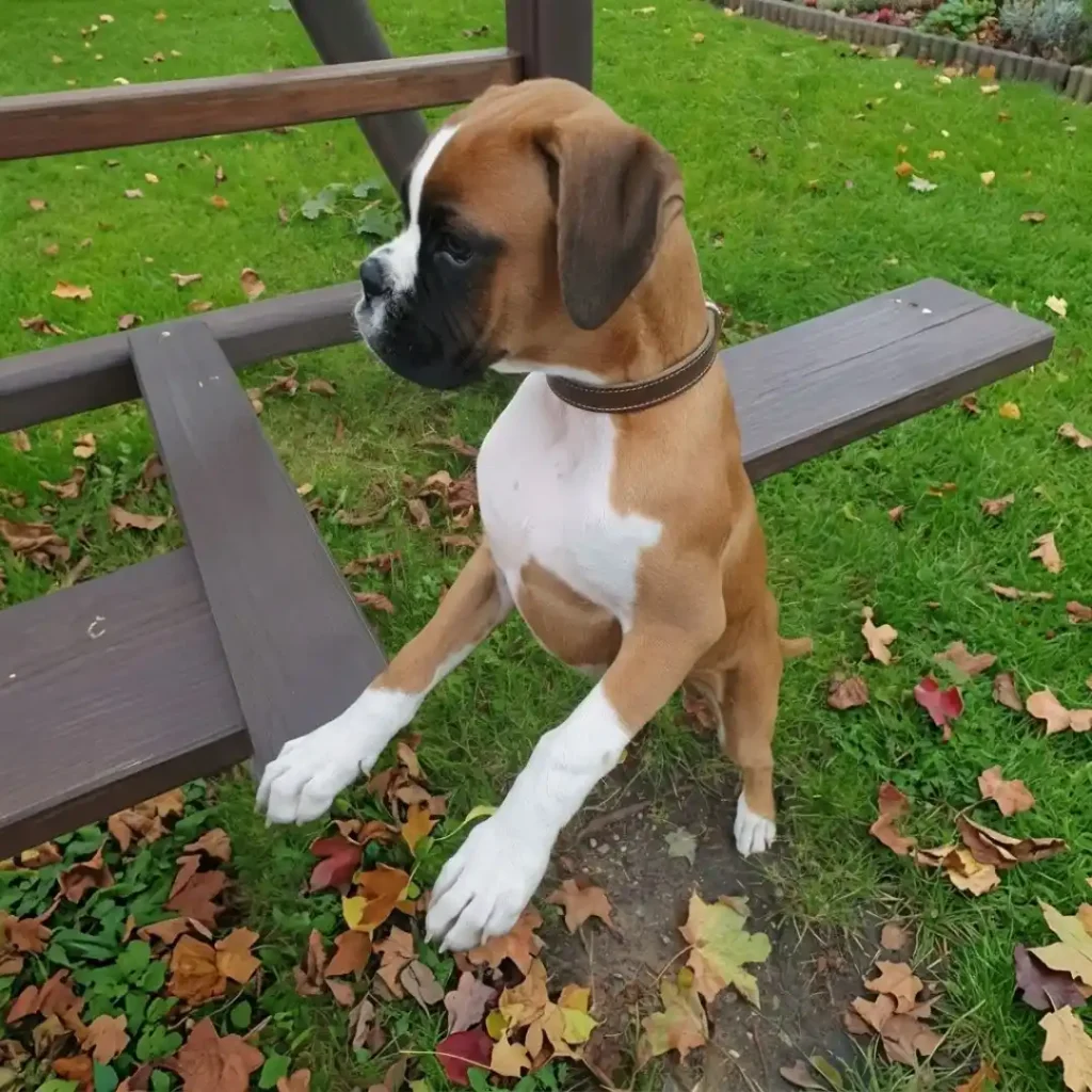 Boxer Dog sitting and standing in Kolkata healthy Boxer puppy available at Pets Farm